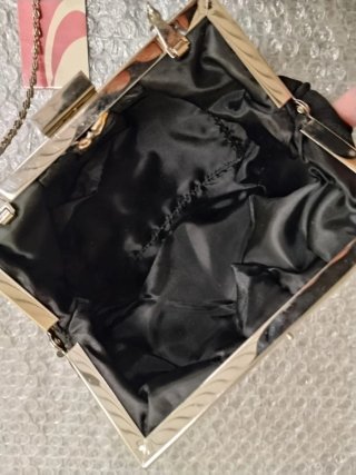 Pochette Mak & Gio nera con strass