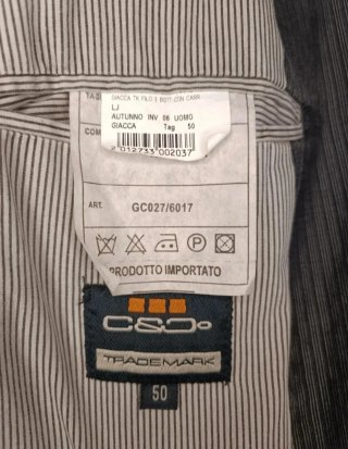 Giacca uomo C&Co Trademark cotone taglia 50 casual