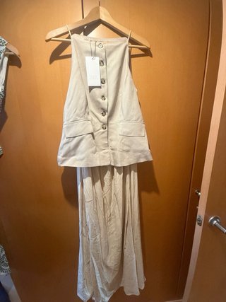 Vestido Zara Beige