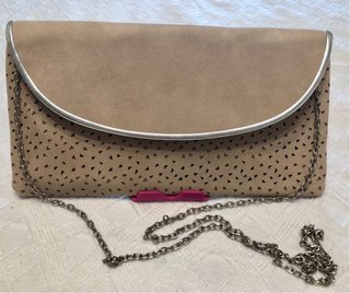Bolso Verona Beige Nude Fiesta Cadena Clutch