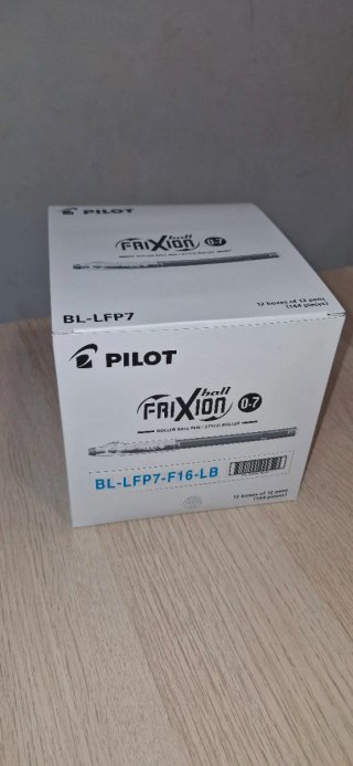 Caja 144 Bolígrafos Pilot Frixion Azul Claro
