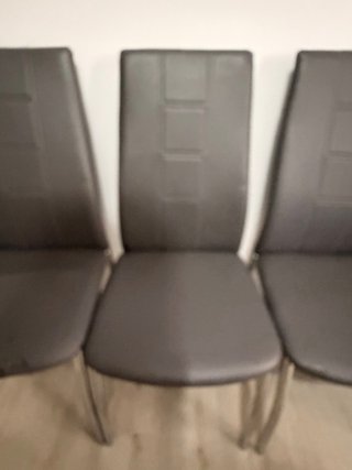 Juego de 6 sillas de comedor grises
