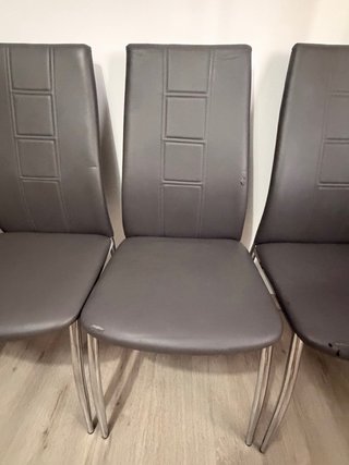 Juego de 6 sillas de comedor grises