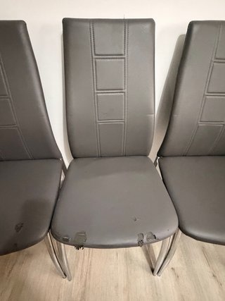 Juego de 6 sillas de comedor grises