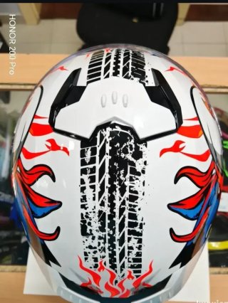 Casco LS2 Stream II Inferno Blanco/Azul. Nuevos!!