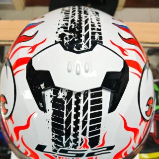 Casco LS2 Stream II Inferno Blanco/Azul. Nuevos!!