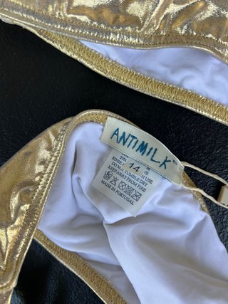 Bikini Dorado Brillo Talla 14