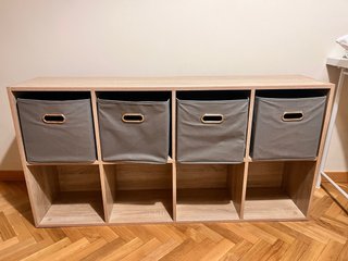 Estantería Roble 8 Compartimentos