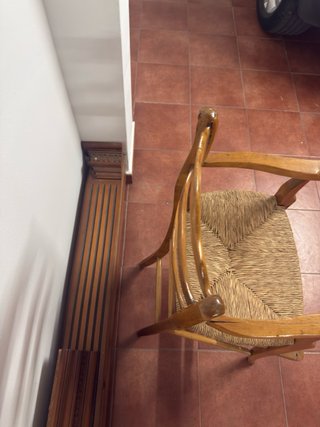 Trona de madera vintage para bebé 36cmx35cmx90cm