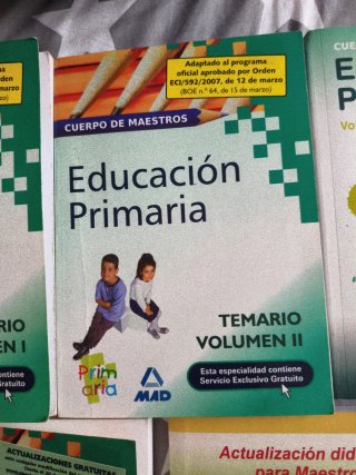 Temario para preparar opos de primaria.