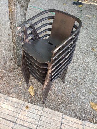 Sillas de exterior negras