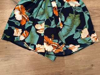 Mono corto floral azul