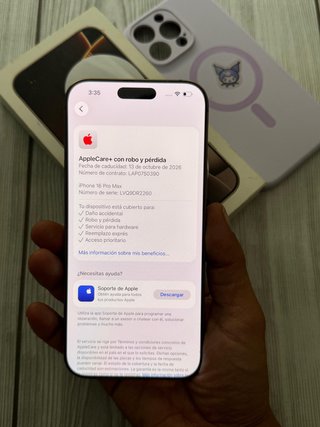 iPhone 16 Pro Max APPLE CARE+ FACTURA APPLE STORE