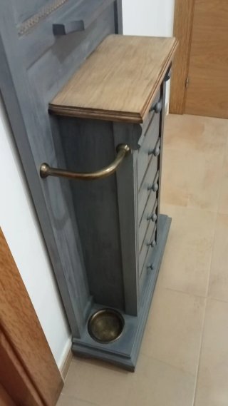 Mueble de entrada Vintage madera y metal