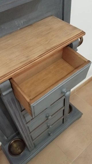 Mueble de entrada Vintage madera y metal