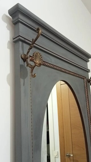 Mueble de entrada Vintage madera y metal