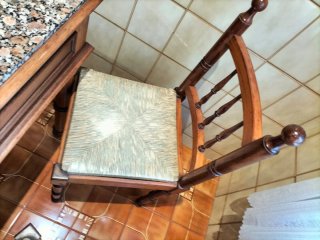 Mesa y 4 Sillas Madera Sapeli