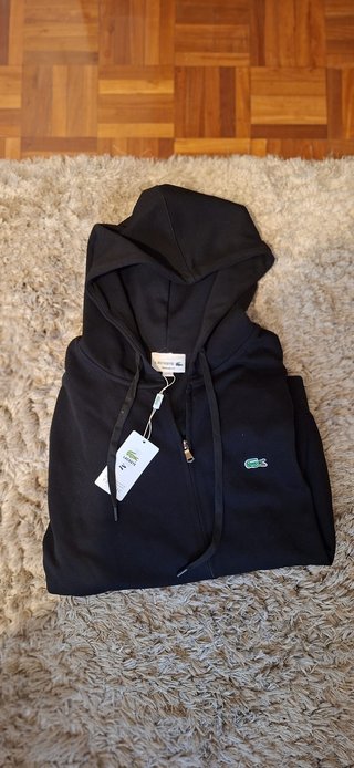 Chaqueta Lacoste Negra con Capucha Talla M