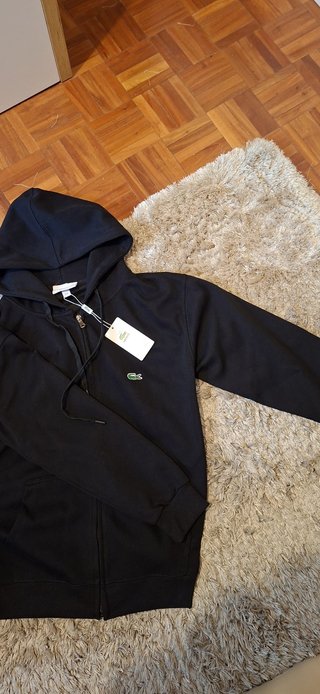 Chaqueta Lacoste Negra con Capucha Talla M