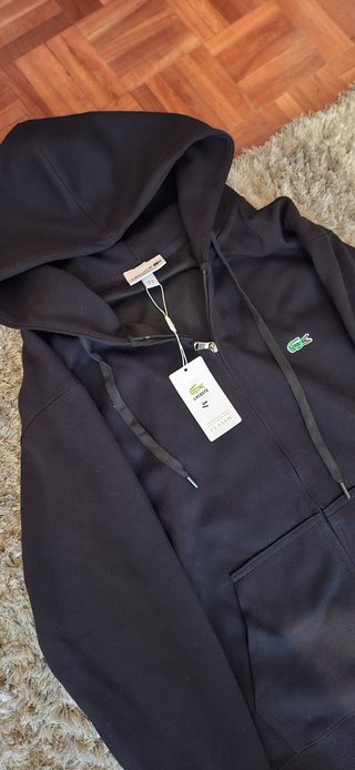 Chaqueta Lacoste Negra con Capucha Talla M