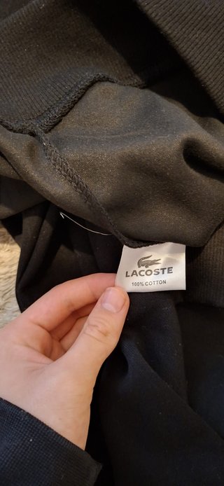 Chaqueta Lacoste Negra con Capucha Talla M