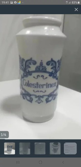 Tarro Farmacia Porcelana Colesterinex