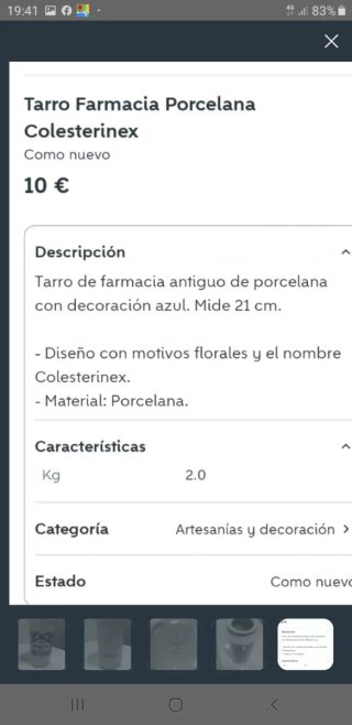 Tarro Farmacia Porcelana Colesterinex