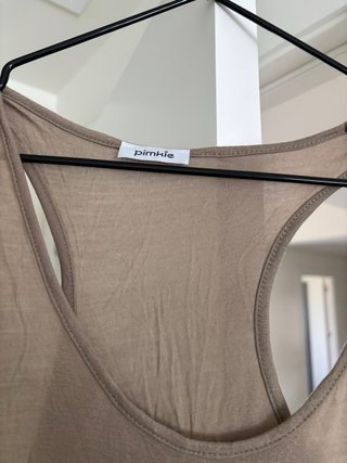 Vestido largo marrón talla única
