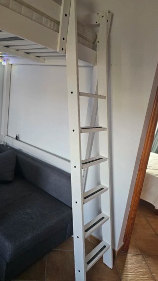 Cama Loft Madera Maciza con Colchón