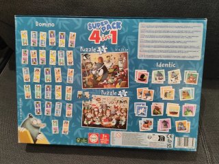 Pack 4 en 1 Educa Animales:Puzzles, Dominó y parej