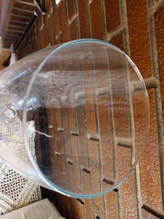 2 Jarrones Copa Cristal Transparentes