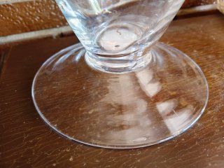 2 Jarrones Copa Cristal Transparentes