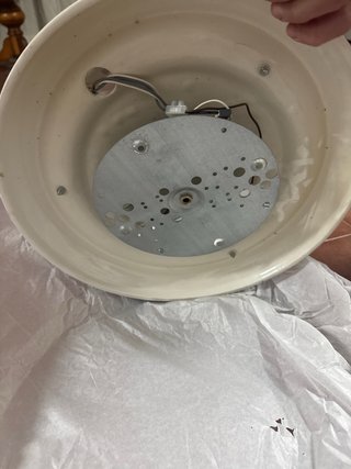 Lámpara Techo Cocina Cerámica Azul 36cm diámetro
