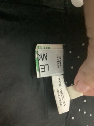 Falda estampada El Corte Inglés talla 54 negra