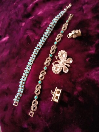 Vintage: Pulseras y Broche Mariposa