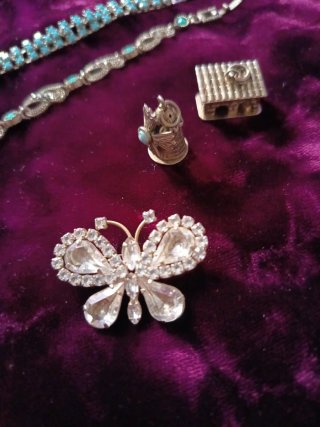 Vintage: Pulseras y Broche Mariposa