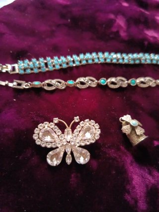 Vintage: Pulseras y Broche Mariposa