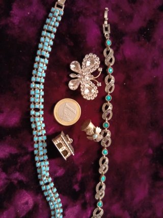 Vintage: Pulseras y Broche Mariposa
