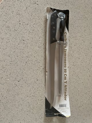 Cuchillo Jamonero y Afilador SBC 20cm