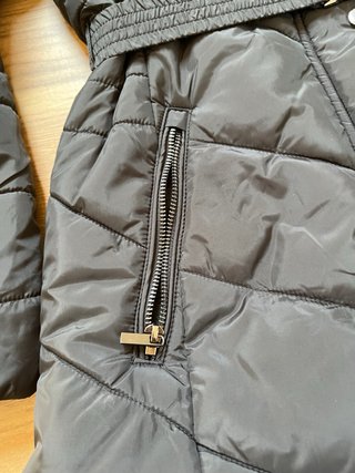 Abrigo acolchado Sfera capucha cinturón negro S