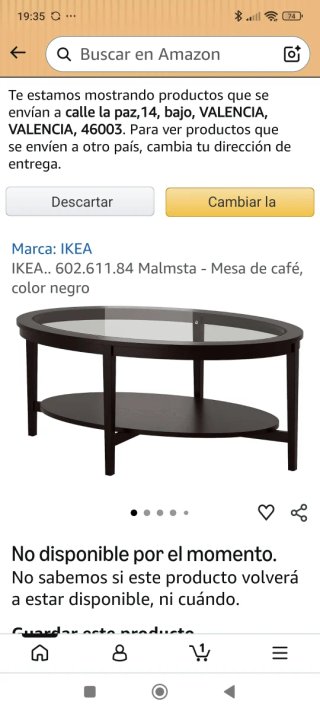 Mesa de centro ovalada cristal y metal
