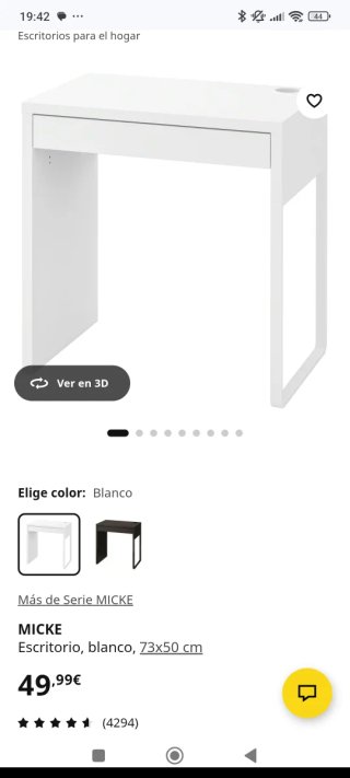 Escritorio MICKE IKEA Blanco