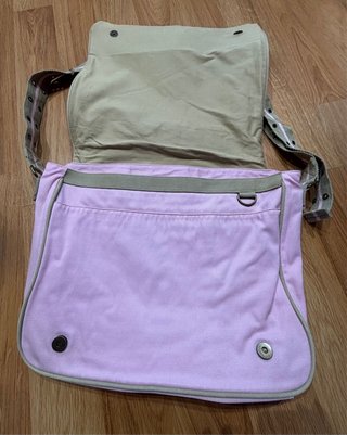 Mochila/Bandolera Roxy Rosa y Beige