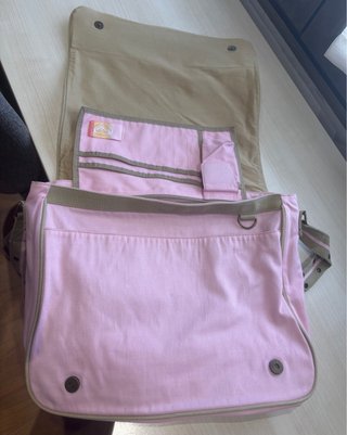 Mochila/Bandolera Roxy Rosa y Beige