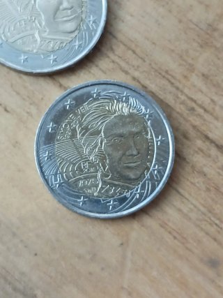 Lote 2 Monedas Francia 2018 Simone Veil