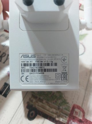 Repetidor Wi-Fi ASUS RP-N12 N300