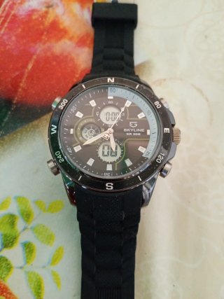 Orologio Skyline Nero e Argento