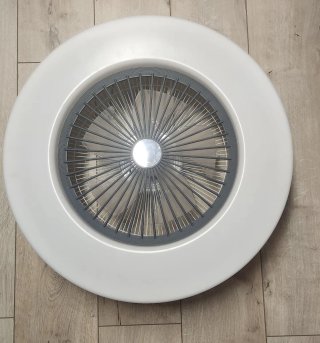 Lampara Ventilador Techo Plafón Blanco y Gris