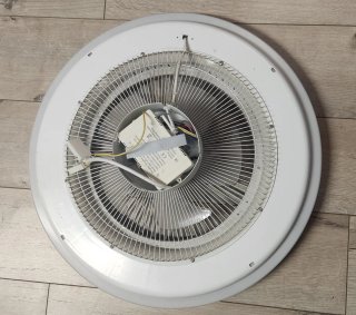 Lampara Ventilador Techo Plafón Blanco y Gris