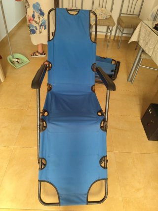 Silla plegable playa azul